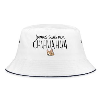 Chihuahua Humor Cute Funny Phrase - Bucket Hat - white/navy - Front