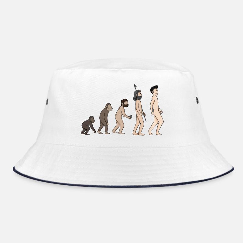 Menschheits Entwicklung - Evolution Illustration Bucket Hat