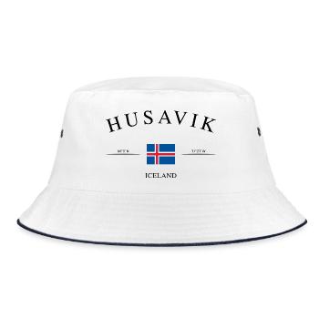 Île de Húsavík – Souvenir et cadeau des Fêtes - Bob - blanc/marine - Devant
