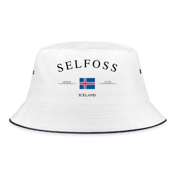 Selfoss Island – Holiday Souvenir &amp; Gift - Bucket Hat - white/navy - Front