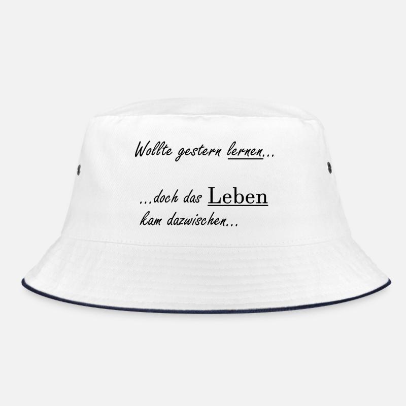 Unispruch "Wollte gestern lernen" Studenten Bucket Hat