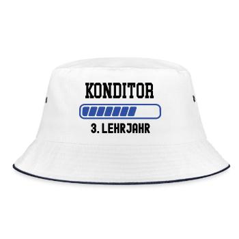 Confectioner training 3rd year of apprenticeship Confectioner training - Bucket Hat - white/navy - Front