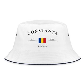 Constanța, Roumanie – Souvenir et cadeau de vacances - Bob - blanc/marine - Devant
