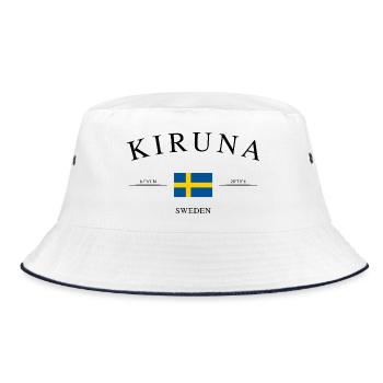 Kiruna, Suède – Souvenir et cadeau de Noël - Bob - blanc/marine - Devant