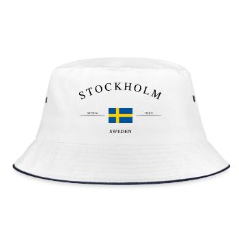 Stockholm, Suède – Souvenir et cadeau des Fêtes - Bob - blanc/marine - Devant
