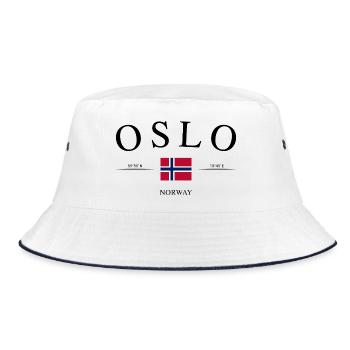 Oslo, Norvège – Souvenir et cadeau de Noël - Bob - blanc/marine - Devant