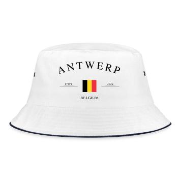 Anvers, Belgique – Souvenir et cadeau de vacances - Bob - blanc/marine - Devant