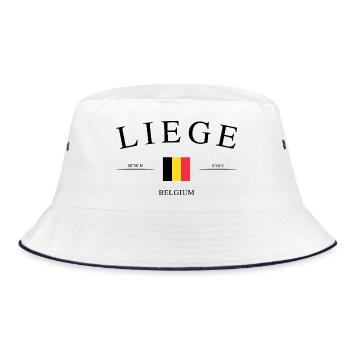 Liège, Belgique – Souvenir et cadeau de vacances - Bob - blanc/marine - Devant