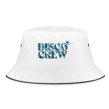 Disco Crew Glitter Blue Typographie - Bob - blanc/marine - Devant