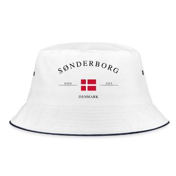 Sønderborg Denmark – Holiday Souvenir & Gift - Bucket Hat - white/navy - Front