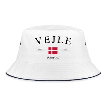 Vejle Denmark – Holiday Souvenir & Gift - Bucket Hat - white/navy - Front