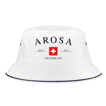 Arosa, Suisse – Souvenir et cadeau de vacances - Bob - blanc/marine - Devant