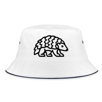 pangolin - Bucket Hat - white/navy - Front