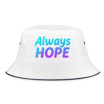 Always Hope Gradient - Bucket Hat - white/navy - Front