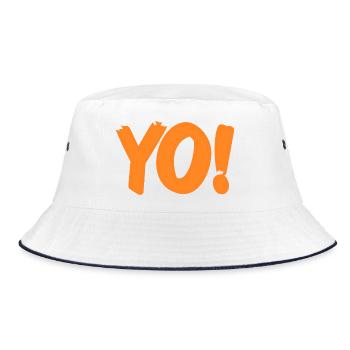 Yo drôle rétro argot expression humour phrase - Bob - blanc/marine - Devant