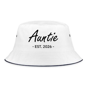Auntie is 2026 - Bucket Hat - white/navy - Front
