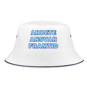 Work Responsibility Future - Bucket Hat - white/navy - Front