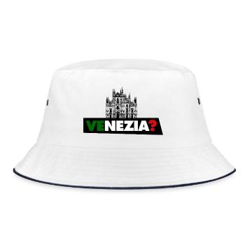 Venedig? - Bucket Hat - Weiß/Navy - Vorne
