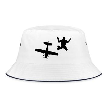 Skydiver - Bucket Hat - Weiß/Navy - Vorne