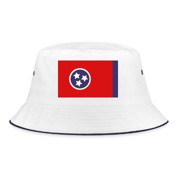 Tennessee flag - Bucket Hat - white/navy - Front