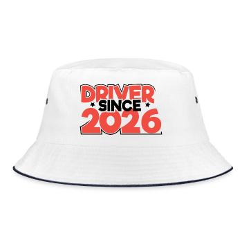 Driving License 2026 Driving Test Driving License Test - Bucket Hat - white/navy - Front