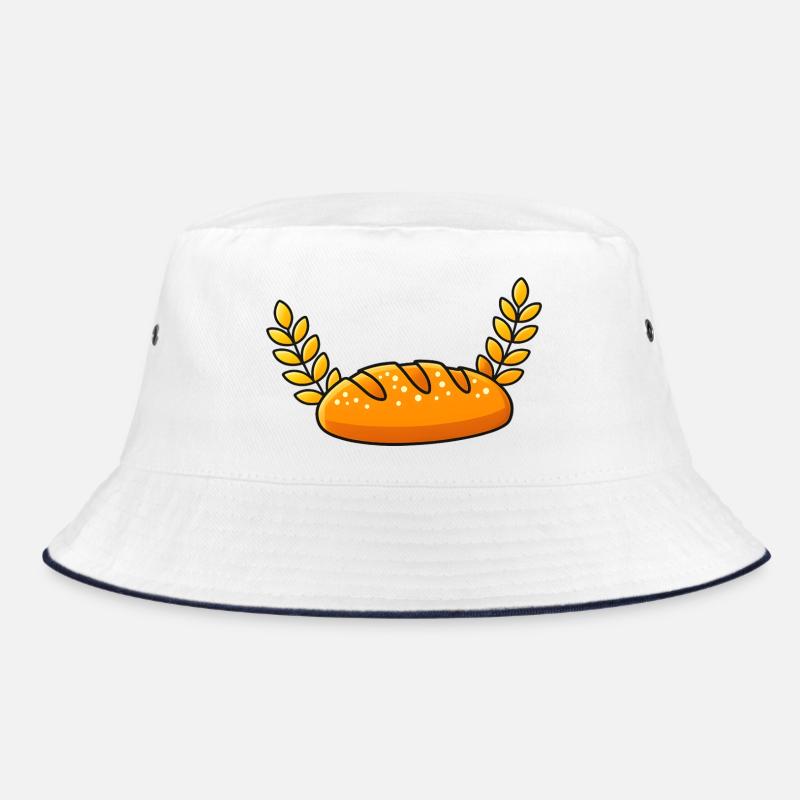 Goldener Brotleib mit Weizenzweigen Bucket Hat