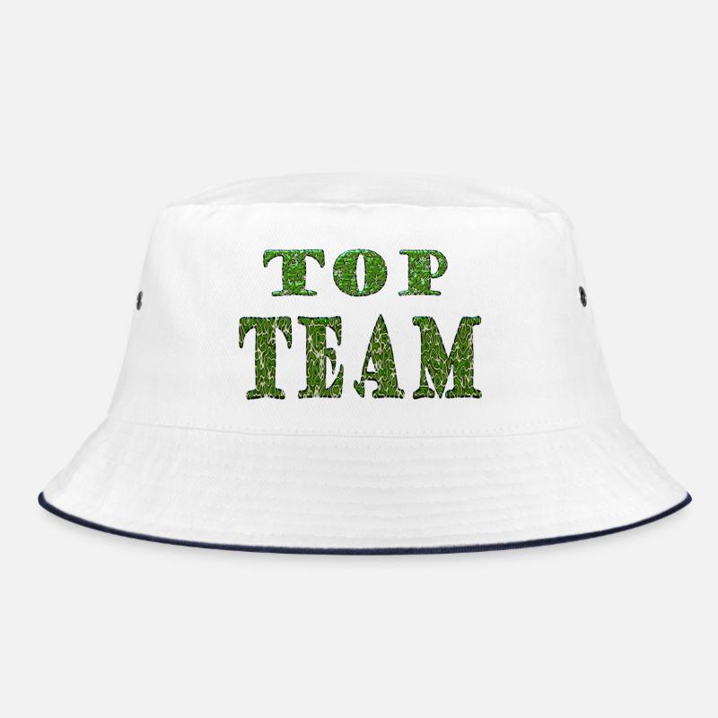 Top Team Green Pattern Texture Bucket Hat