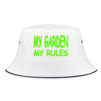 Garten - Bucket Hat - Weiß/Navy - Vorne