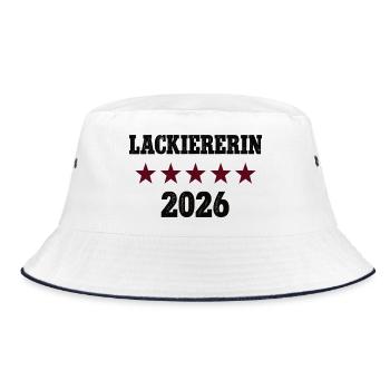 Lackiererin Beruf Abschluß Lehre Bestanden 2026 - Bucket Hat - Weiß/Navy - Vorne