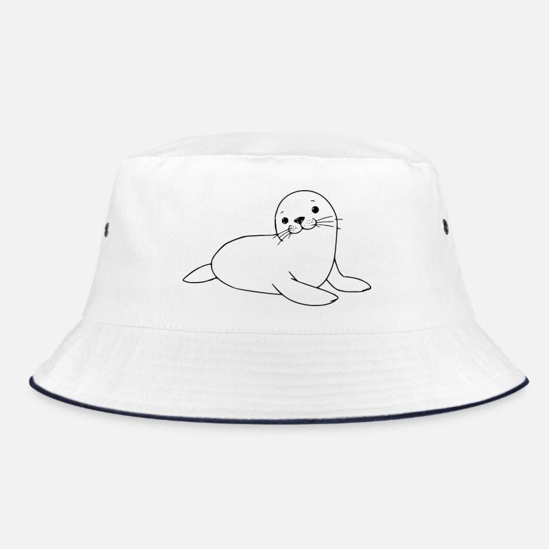 Robbe Seehund Robben Seehunde Bucket Hat