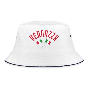 Vernazza Italian Flags - Bucket Hat - white/navy - Front