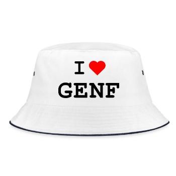 J’adore Genève - J’aime Genève - Bob - blanc/marine - Devant