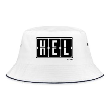 Helsinki HEL , City Souvenir Tasche, Socken, Mug - Bucket Hat - Weiß/Navy - Vorne