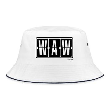 Warsaw WAW, sweat à capuche souvenir de la ville, t-shirt, casquette - Bob - blanc/marine - Devant
