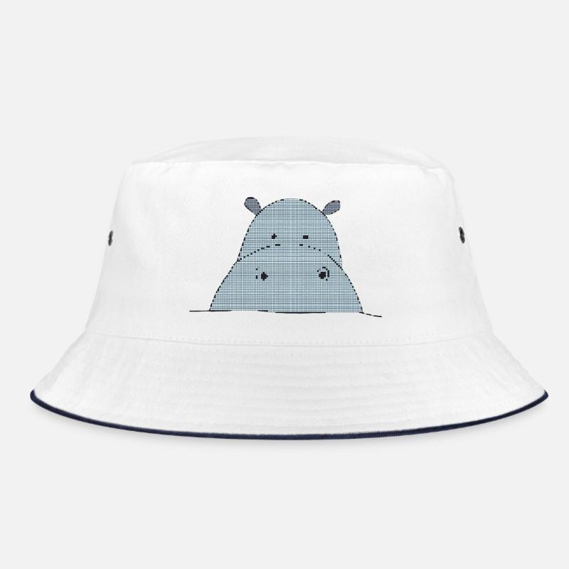 Pixel-friendly hippo Bucket Hat