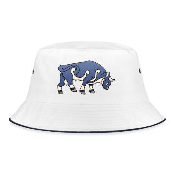 Pictish Bull - Bucket Hat - white/navy - Front