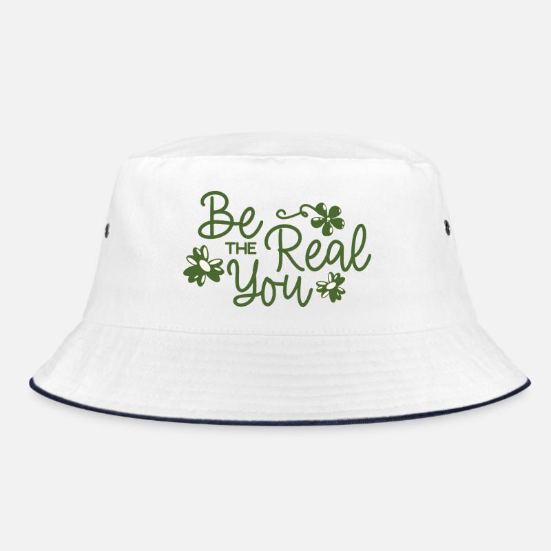 Sei der echte Du Blumenschrift Bucket Hat