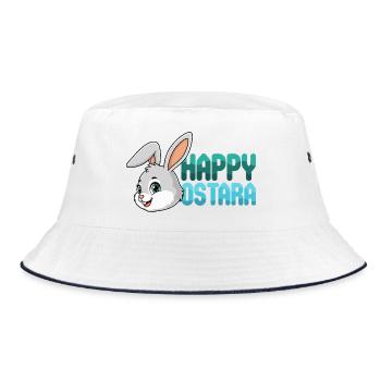 Joyeux Ostara Rabbit Bunny Pâques Printemps Ostara - Bob - blanc/marine - Devant