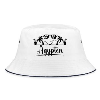 Aeggpten - Bucket Hat - white/navy - Front