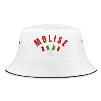 Molise Crossed Italian Flags - Bucket Hat - white/navy - Front