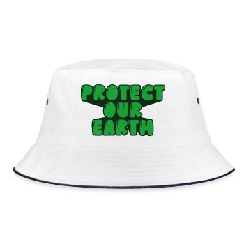 Protect Our Earth - Bucket Hat - white/navy - Front
