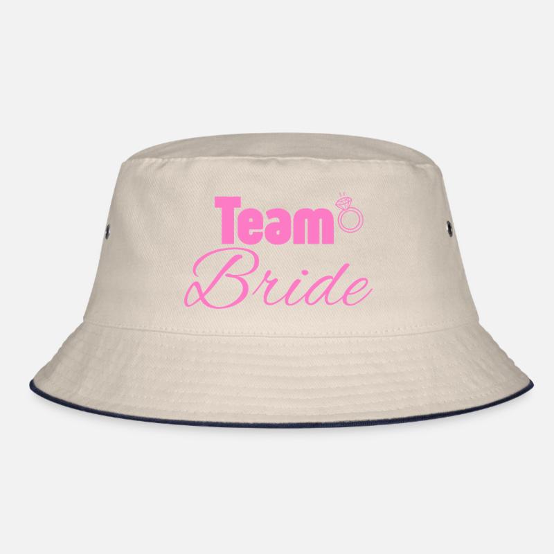 Team Bride: Pink Ring Logo Bucket Hat