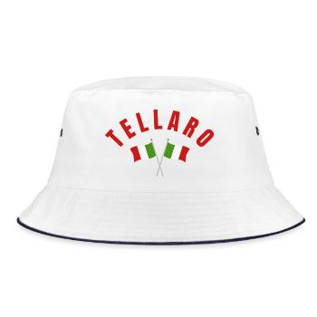 Tellaro Italian Flag Cross - Bucket Hat - white/navy - Front