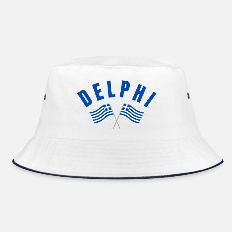 Drapeaux jumeaux grecs de Delphes - Bob - blanc/marine