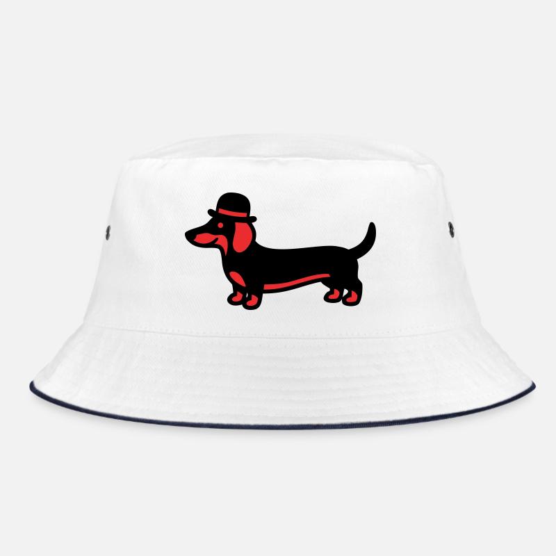 Cooler Dackel Hut Gentleman Bucket Hat