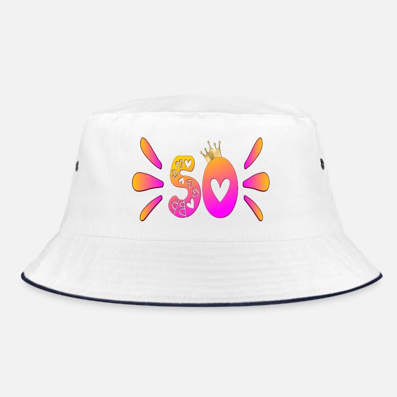 Fünfzig Krone - 50. Geburtstag Bucket Hat