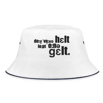 Der wahre Held - Bucket Hat - Weiß/Navy - Vorne