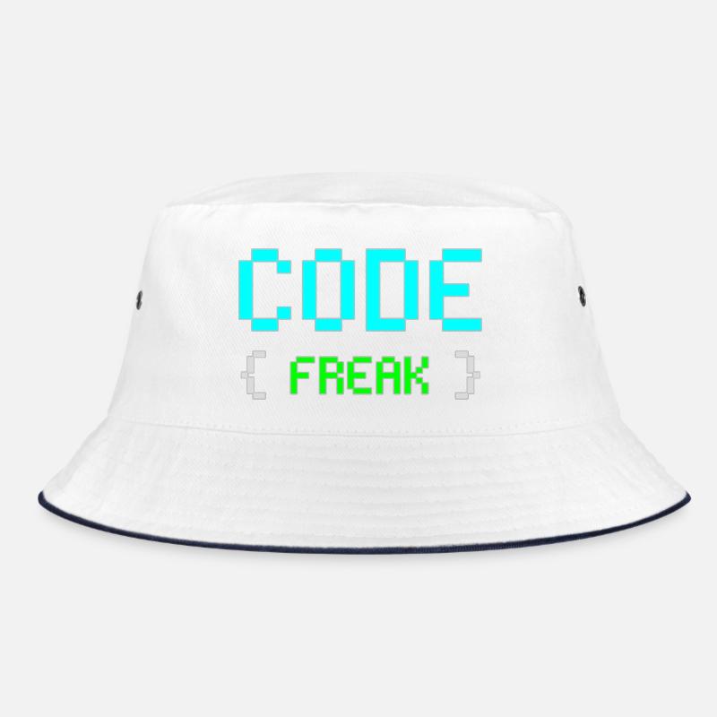 T-shirt néon Pixel Code Freak - Bob - blanc/marine