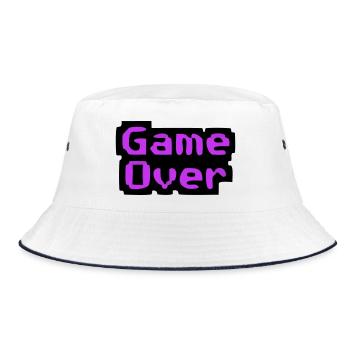 Game Over Pixel Retro - Bucket Hat - white/navy - Front