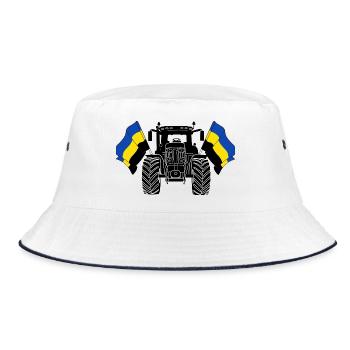 Gelderland_Tractor_Pride - Bucket Hat - Weiß/Navy - Vorne